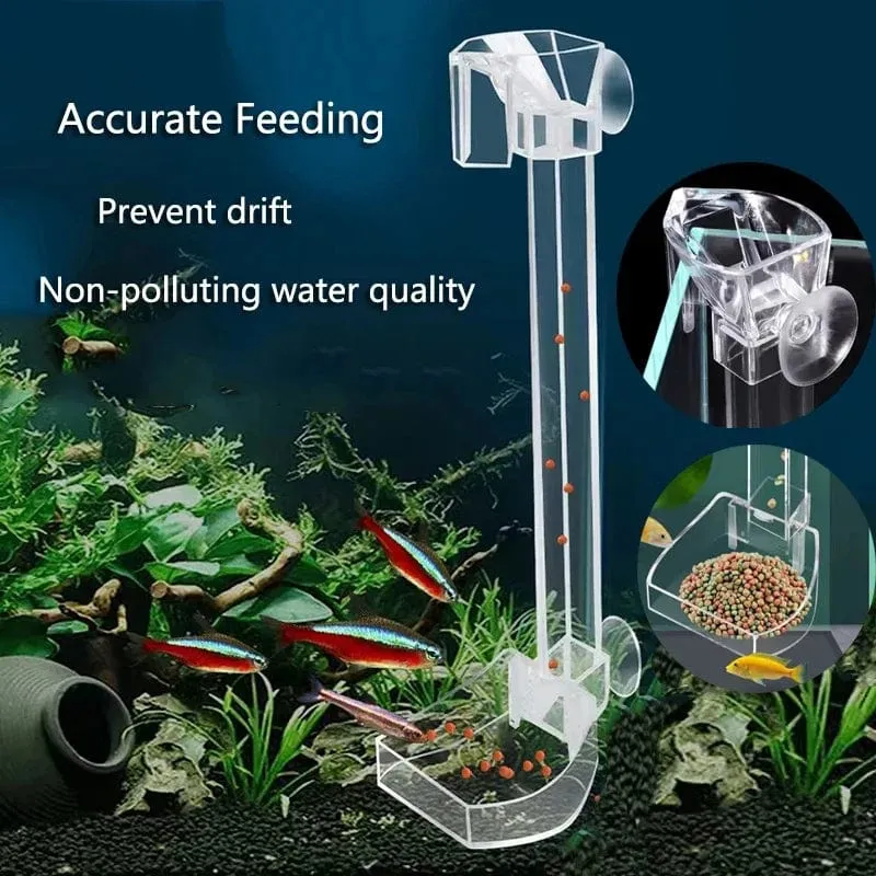 1Set Acryl Aquarium Feeder Rohr Schüssel Transparent Aquarium Garnelen Schnecke Garnelen Lebensmittel Feeder Bowl Aquarium Fütterung Zubehör