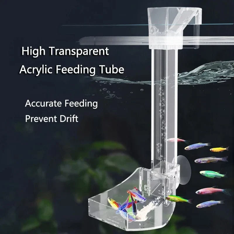 1Set Acryl Aquarium Feeder Rohr Schüssel Transparent Aquarium Garnelen Schnecke Garnelen Lebensmittel Feeder Bowl Aquarium Fütterung Zubehör