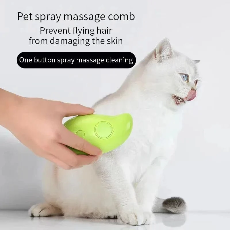 Katze Dampf Bürste Haustier Triple Schönheit Kamm Hund Pflege Haar Entfernung Kamm Elektrische Spray Hunde Steamy Supplies Produkte Hause garten