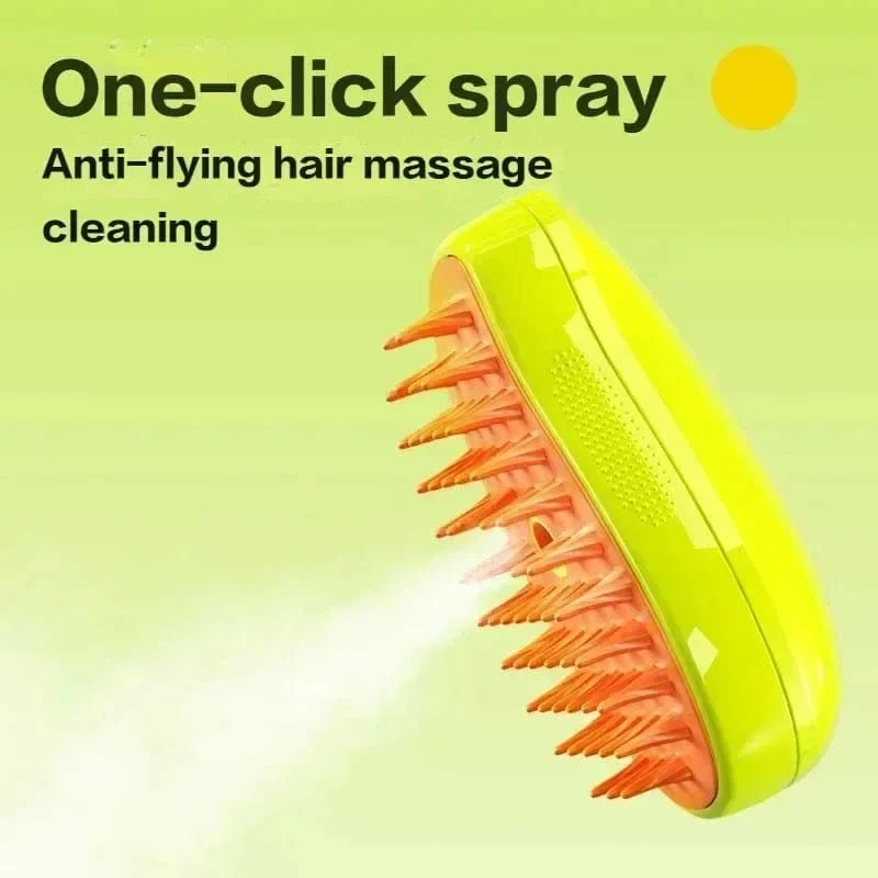 Katze Dampf Bürste Haustier Triple Schönheit Kamm Hund Pflege Haar Entfernung Kamm Elektrische Spray Hunde Steamy Supplies Produkte Hause garten