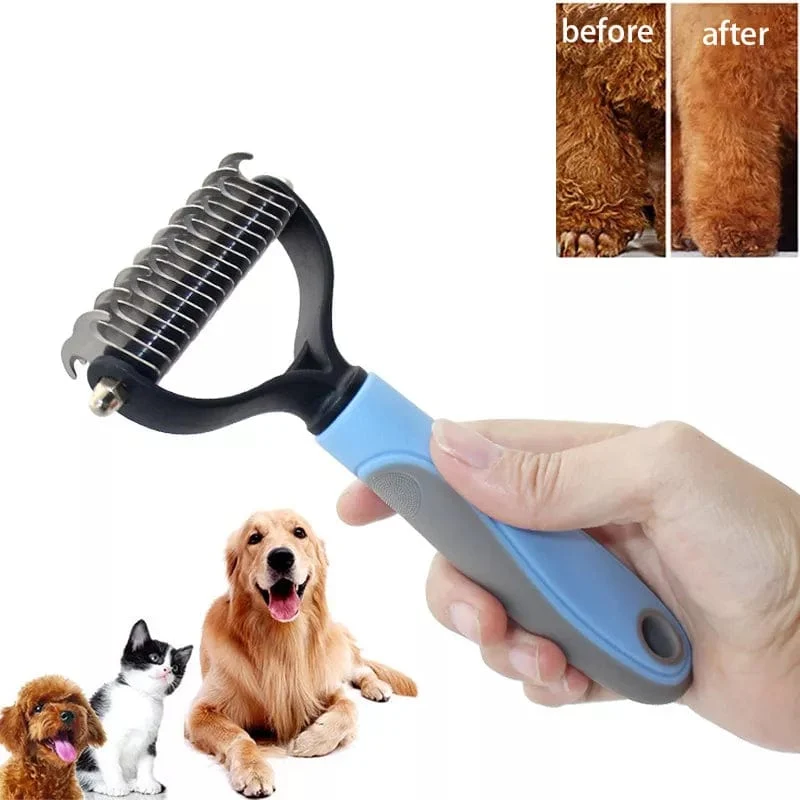 Haarentfernungskamm für Haustiere, Katzen, Bürste, Hundepflege, Haarausfall-Werkzeuge, Welpen-Haarausfall-Trimmer, Haustierfell-Trimmen, Dematting, Deshedd-Kämme