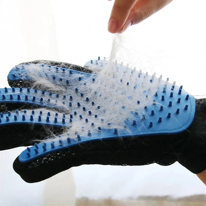 Haustierhandschuh, Katzenpflegehandschuh, Katzenhaar-Enthaarungsbürste, Handschuhe, Hundekamm für Katzen, Bad, Haarentferner, saubere Massagebürste für Tiere