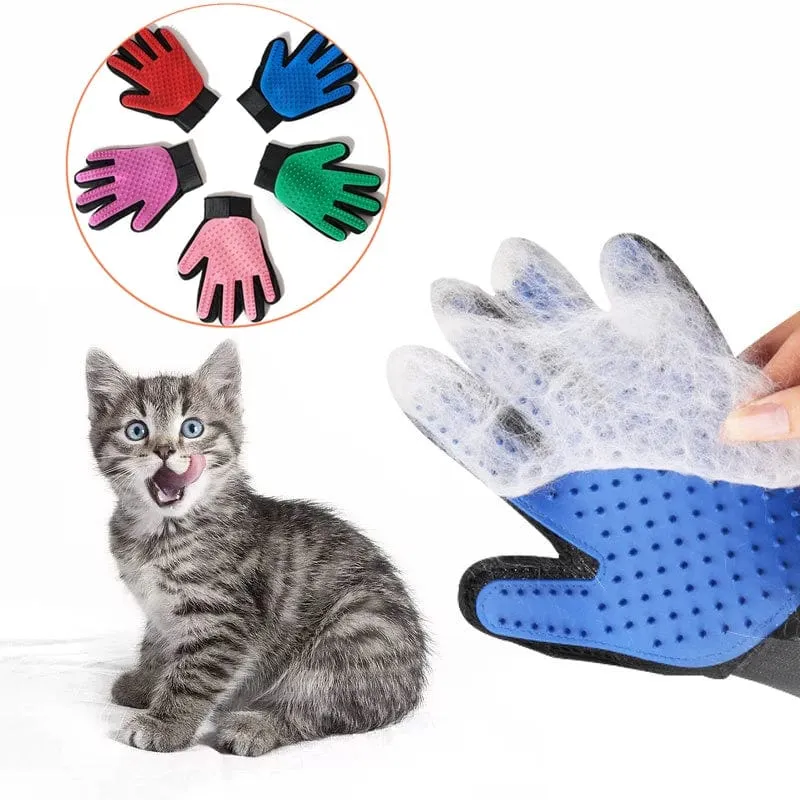Haustierhandschuh, Katzenpflegehandschuh, Katzenhaar-Enthaarungsbürste, Handschuhe, Hundekamm für Katzen, Bad, Haarentferner, saubere Massagebürste für Tiere