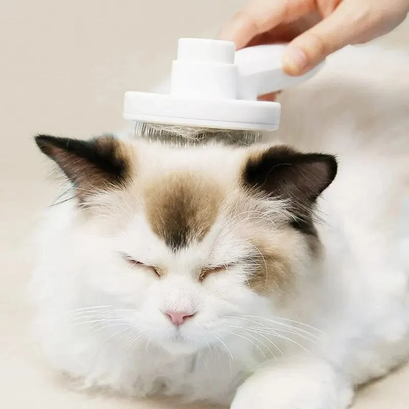 Katzenkamm, Haarentfernung, magischer Haustierkamm, schwimmender Haarentfernungskamm mit einem Klick, für Katzen und Hunde, universelle Reinigungs- und Schönheitsartikel