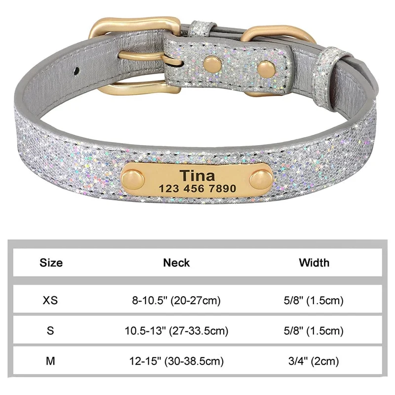 Personalisiertes Hunde-/Katzenhalsband, verstellbar, Katzenhalsbänder mit Kristallen, Anti-Verlust-Leder, Welpen-/Katzenhalskette, Fliege, Strass-Accessoires