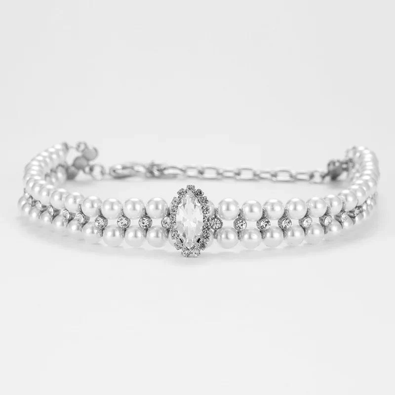 Perlenhalsbänder für Hunde und Katzen mit Kristall-Strass, Perlen-Katzenhalskette, verstellbares Halsband aus PU-Leder für kleine Hunde, Katzenzubehör