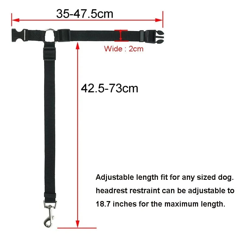 2-in-1-Hundegeschirr aus Nylon, verstellbar, Halsband, Hundezubehör, Sicherheitsgurt fürs Auto, Leine, Rücksitzgurt