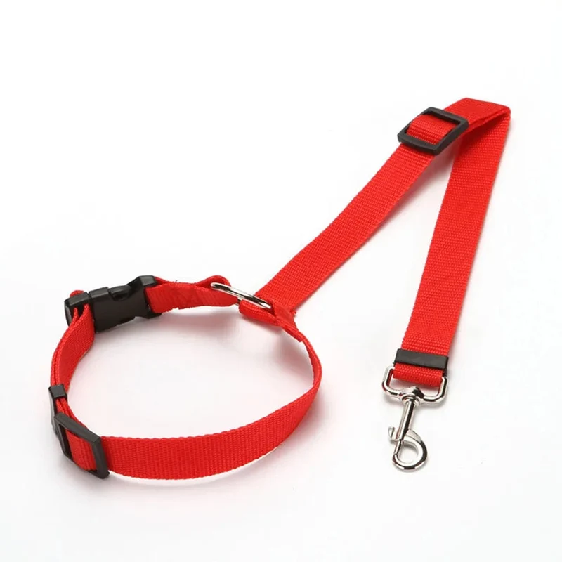 2-in-1-Hundegeschirr aus Nylon, verstellbar, Halsband, Hundezubehör, Sicherheitsgurt fürs Auto, Leine, Rücksitzgurt