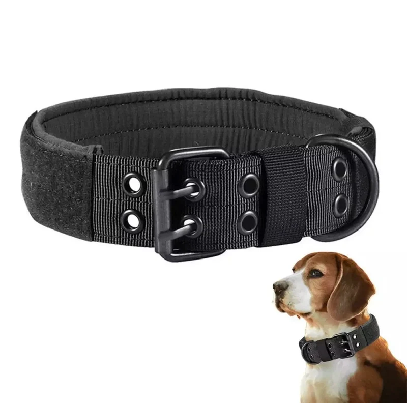 Verstellbares Hundehalsband, klassisch, reflektierend, für Training, Militär-Hundehalsband, Nylon, strapazierfähig, taktisches Hundehalsband, Deutscher Schäferhund