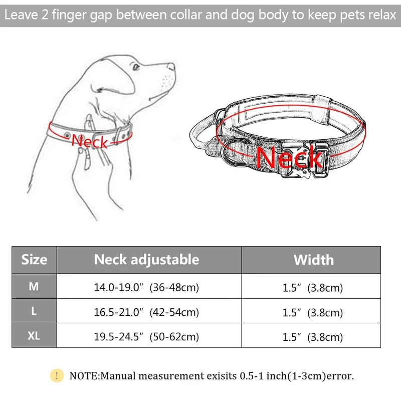 Taktisches Hundehalsband, Militär, verstellbar, robuste Nylon-Leine für mittelgroße und große Spaziergänge, Training, Haustier-Zubehör, abreißbare Leine, Seil