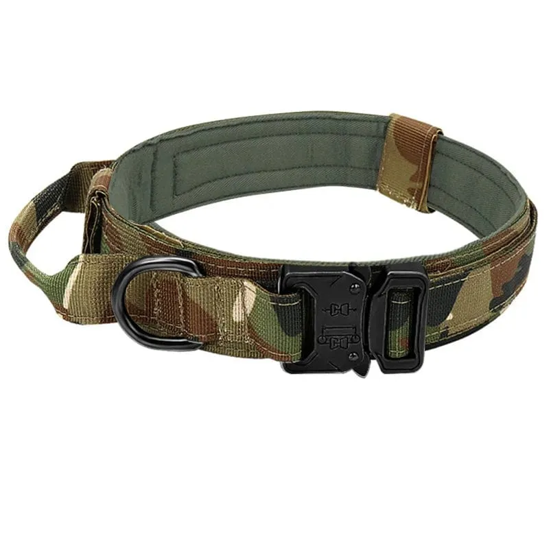 Taktisches Hundehalsband, Militär, verstellbar, robuste Nylon-Leine für mittelgroße und große Spaziergänge, Training, Haustier-Zubehör, abreißbare Leine, Seil