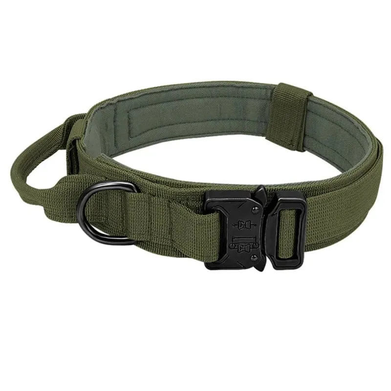 Taktisches Hundehalsband, Militär, verstellbar, robuste Nylon-Leine für mittelgroße und große Spaziergänge, Training, Haustier-Zubehör, abreißbare Leine, Seil