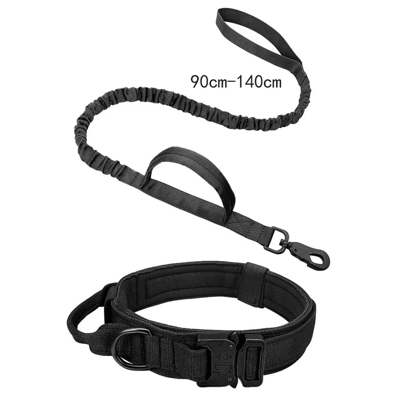 Taktisches Hundehalsband, Militär, verstellbar, robuste Nylon-Leine für mittelgroße und große Spaziergänge, Training, Haustier-Zubehör, abreißbare Leine, Seil