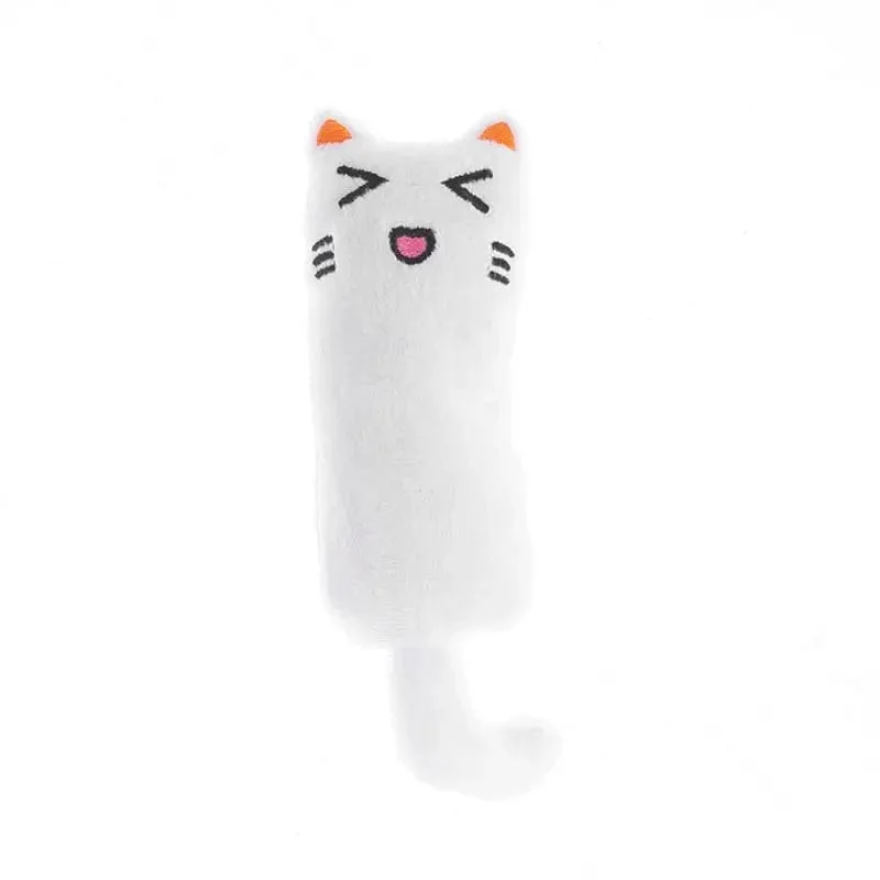 Zähneknirschendes Katzenminzenspielzeug, lustiges interaktives Plüsch-Katzenspielzeug, Haustierkätzchen, Kauen, Stimmspielzeug, Krallen, Daumenbeißen, Katzenminze für Katzenrascheln