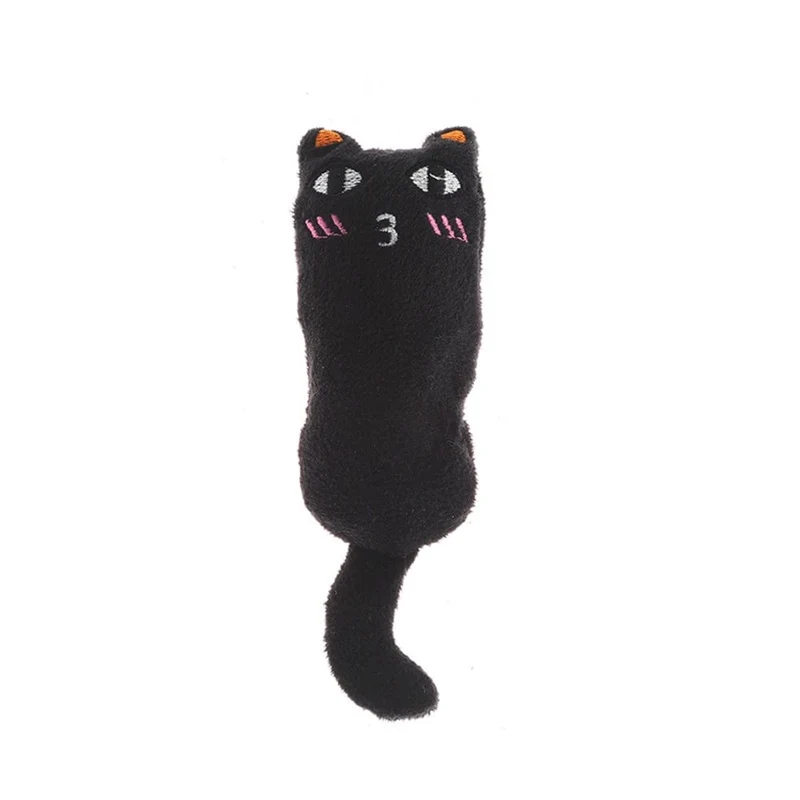 Zähneknirschendes Katzenminzenspielzeug, lustiges interaktives Plüsch-Katzenspielzeug, Haustierkätzchen, Kauen, Stimmspielzeug, Krallen, Daumenbeißen, Katzenminze für Katzenrascheln