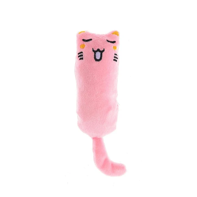 Zähneknirschendes Katzenminzenspielzeug, lustiges interaktives Plüsch-Katzenspielzeug, Haustierkätzchen, Kauen, Stimmspielzeug, Krallen, Daumenbeißen, Katzenminze für Katzenrascheln