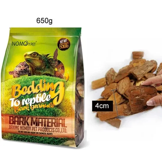 250 g/650 g Reptilien-Eidechsen-Schildkröten-Schlangen-Zubehör, Einstreumaterial, Kiefernrindengranulat
