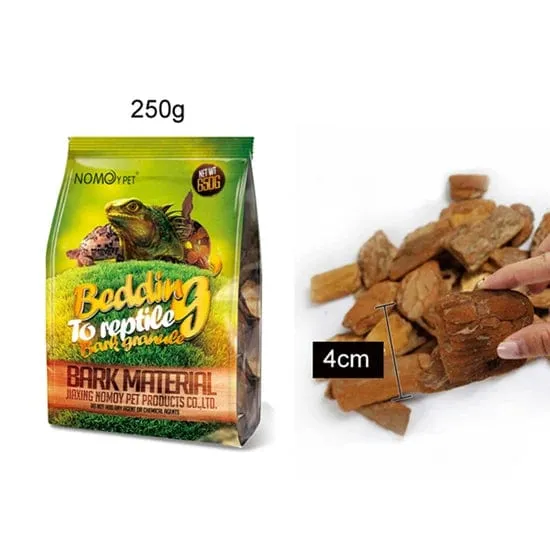 250 g/650 g Reptilien-Eidechsen-Schildkröten-Schlangen-Zubehör, Einstreumaterial, Kiefernrindengranulat