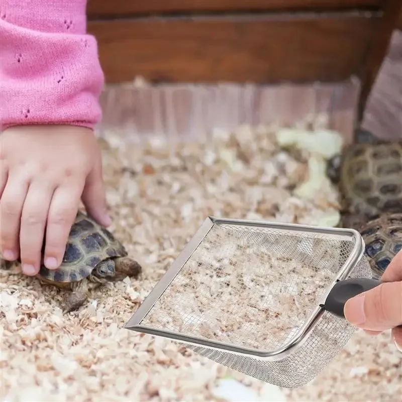 Kotschaufel, Reptilien-Terrarium-Streuschaufel, Sand, Edelstahl, Reptilienbox, Sandschaufel, Schildkrötenrückstände, Kotschaufeln