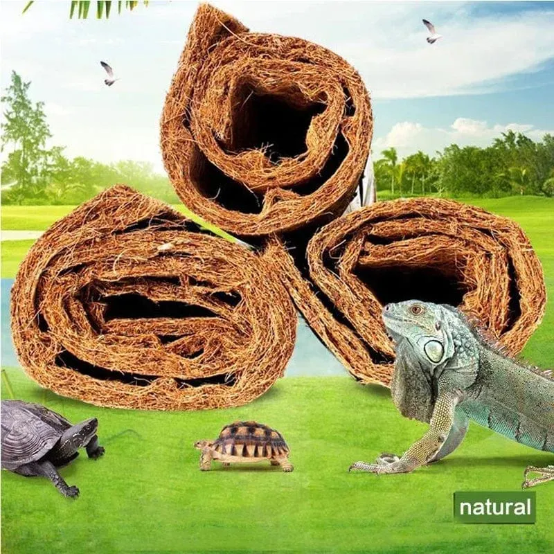 Reptilienteppich, natürliche Kokosnussfaser, Schildkrötenmatte für Haustier-Terrarium, Reptilienbedarf, Eidechse, Schlange, Chamelon, Schildkröte