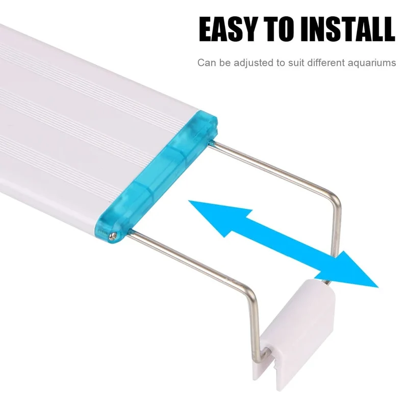 Aquarium LED-Licht EU/US-Stecker Aquarium Wasserpflanze wachsen Beleuchtung 28/48 cm weiß blau Clip-Lampe
