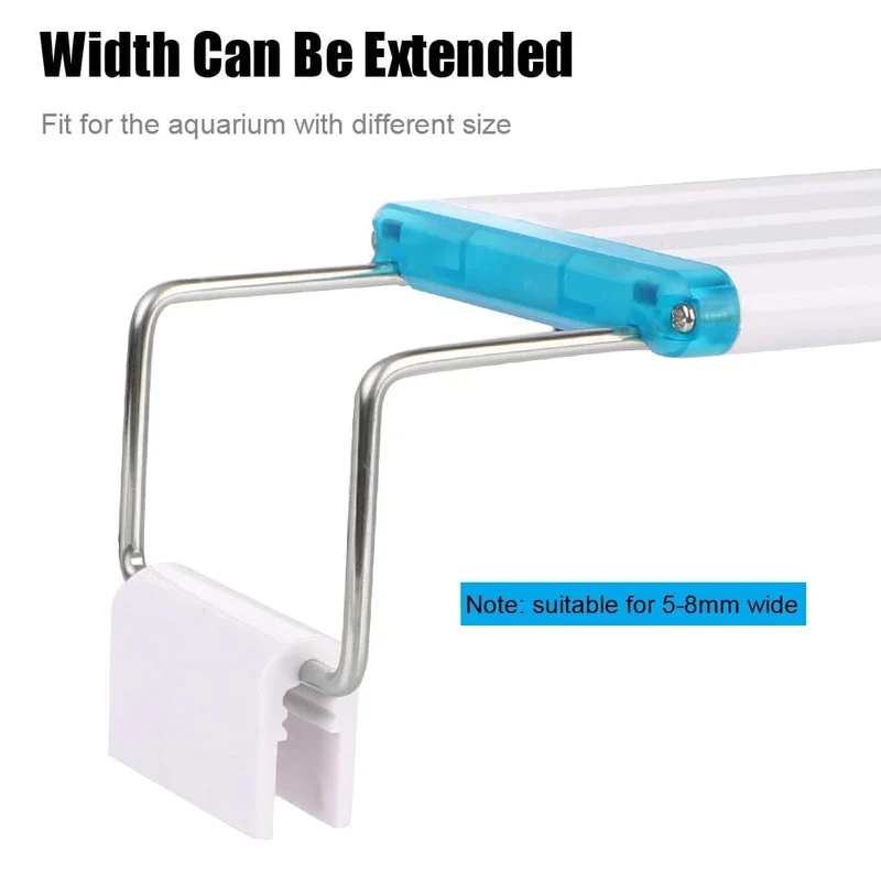 Aquarium LED-Licht EU/US-Stecker Aquarium Wasserpflanze wachsen Beleuchtung 28/48 cm weiß blau Clip-Lampe