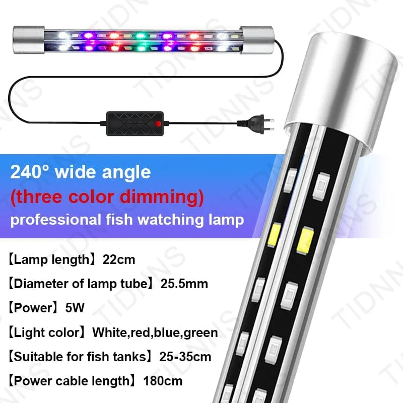 Aquarium Licht LED Weitwinkel Wasserdicht Aquarium Lampe Tauch Helligkeit RGB Aquarium Dekor Licht Pflanze Wachsen Lampe 22-57