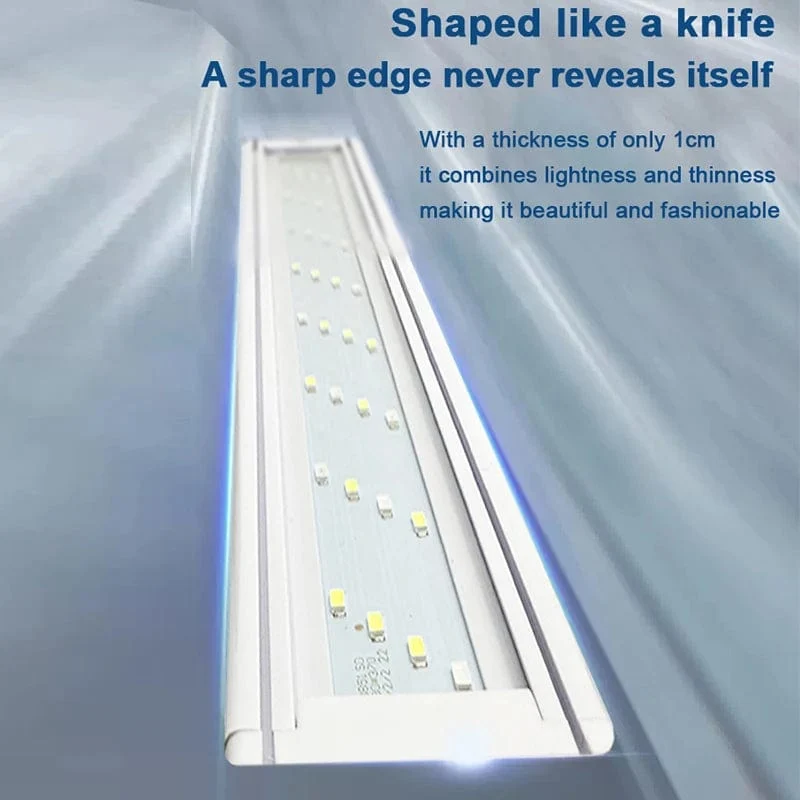 Aquarium ledlight Super Slim Aquarium Licht Pflanze Wachsen Beleuchtung 28-58 cm Aufhellende Ausziehbare Clip 220 V für Aquarium