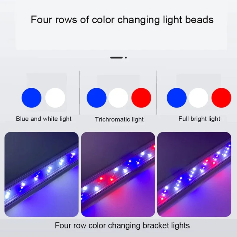 Aquarium ledlight Super Slim Aquarium Licht Pflanze Wachsen Beleuchtung 28-58 cm Aufhellende Ausziehbare Clip 220 V für Aquarium