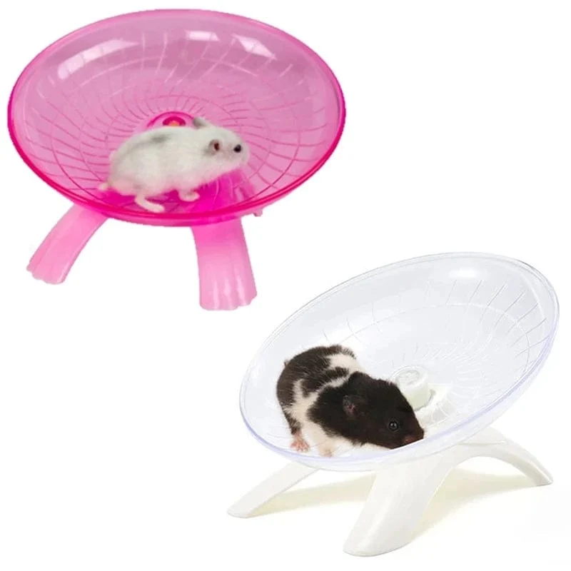 1 stücke Pet Hamster Laufrad Stumm Fliegende Untertasse Stahl Achse Rad Laufende Disc Spielzeug Käfig Übung Kleine Tiere Zubehör