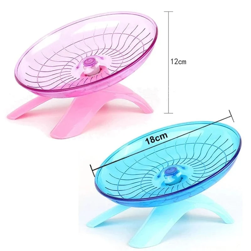 1 stücke Pet Hamster Laufrad Stumm Fliegende Untertasse Stahl Achse Rad Laufende Disc Spielzeug Käfig Übung Kleine Tiere Zubehör