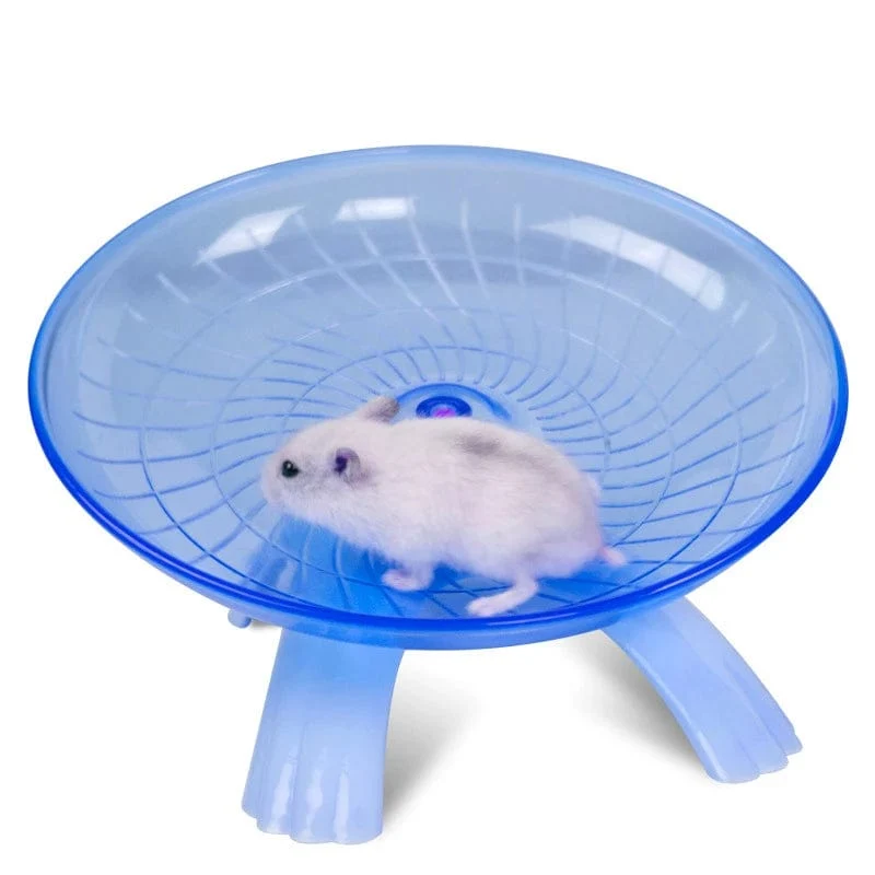 1 stücke Pet Hamster Laufrad Stumm Fliegende Untertasse Stahl Achse Rad Laufende Disc Spielzeug Käfig Übung Kleine Tiere Zubehör