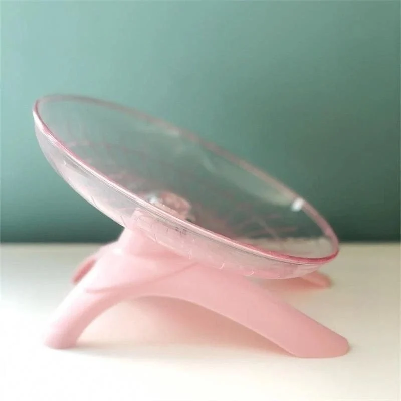 1 stücke Pet Hamster Laufrad Stumm Fliegende Untertasse Stahl Achse Rad Laufende Disc Spielzeug Käfig Übung Kleine Tiere Zubehör