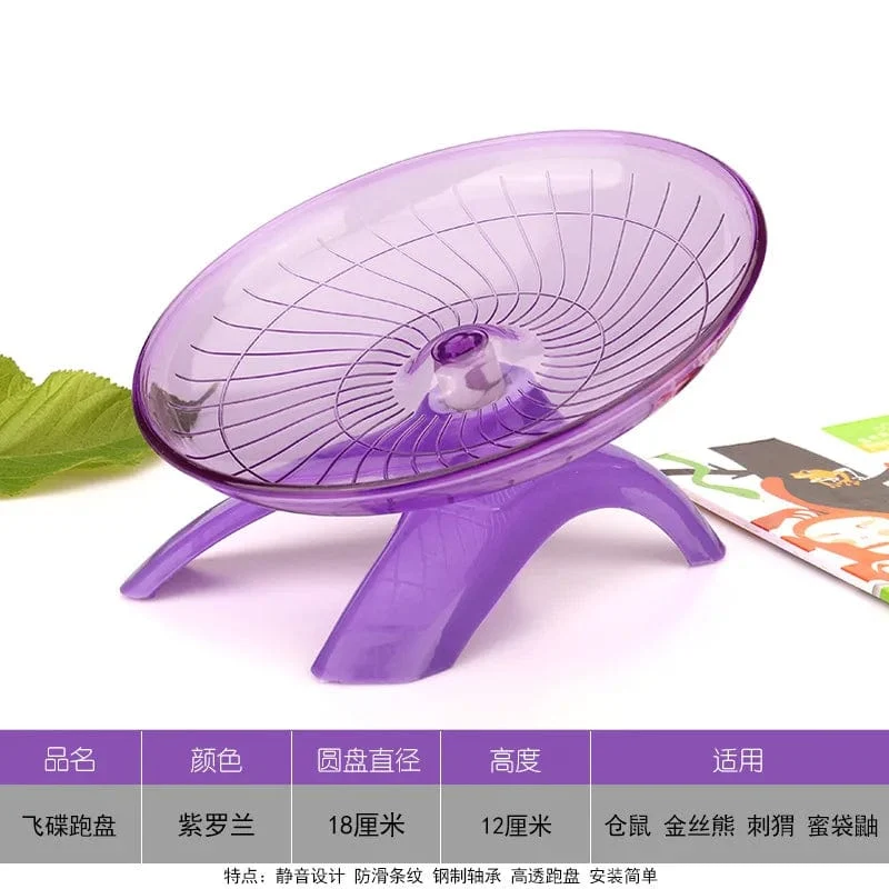 1 stücke Pet Hamster Laufrad Stumm Fliegende Untertasse Stahl Achse Rad Laufende Disc Spielzeug Käfig Übung Kleine Tiere Zubehör