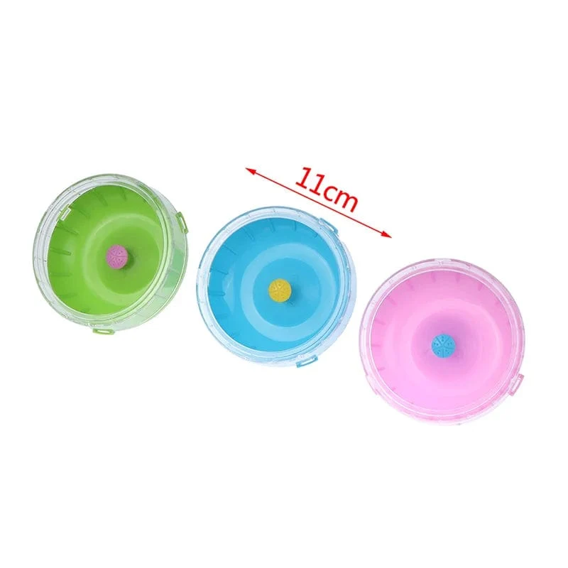 1 stücke 11 cm Hamster Rad Kleine Tier Laufscheibe Spielzeug Nette Kunststoff Jogging Übung Rad Haustier Käfig Zubehör
