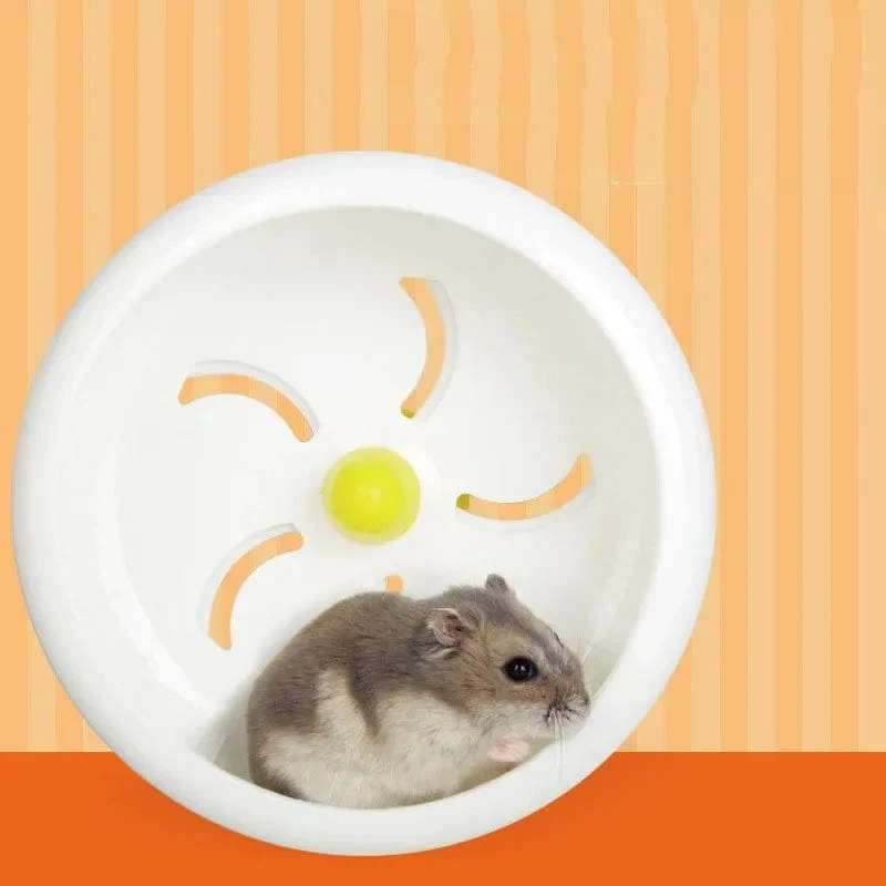 Hamsterrad Silent Small Pet Laufrad Kunststoff Laufscheibe Spielzeug für Hamsterkäfig Kleintier Sportrad Haustierzubehör