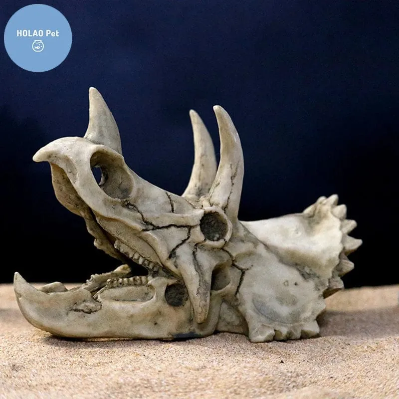 Tiere Schädel Aquarium Fossil Dinosaurier Ornamente Aquarium Nashorn Knochen Dekoration Goldfischglas Krokodil Qualle Karpfen Schildkröte