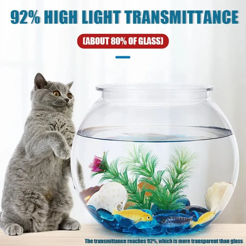 Fischschale aus Kunststoff in LMS-Größen, Desktop-Aquarium, rundes, langlebiges Aquarium für Kampffische und alle Mini-Fische