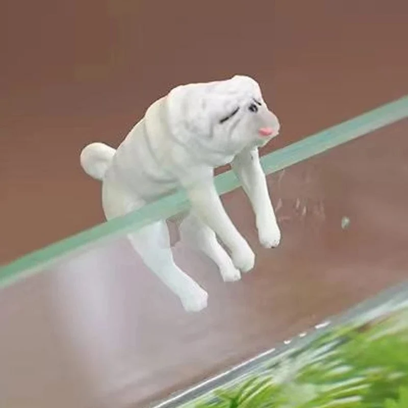 1-3 Stücke Mini Cartoon Hund Ornament Harz Figurine DIY Handwerk Statue für Aquarium Fischglas Aquarium Zubehör Hause Dekoration