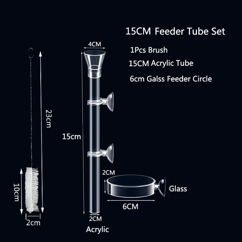 Acryl Aquarium Feeder Tube Dish Transparent Aquarium Garnelen Schnecke Garnelen Lebensmittel Feeder Bowl Aquarium Fütterung Zubehör