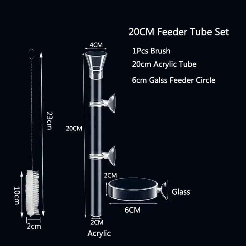 Acryl Aquarium Feeder Tube Dish Transparent Aquarium Garnelen Schnecke Garnelen Lebensmittel Feeder Bowl Aquarium Fütterung Zubehör