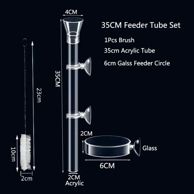 Acryl Aquarium Feeder Tube Dish Transparent Aquarium Garnelen Schnecke Garnelen Lebensmittel Feeder Bowl Aquarium Fütterung Zubehör