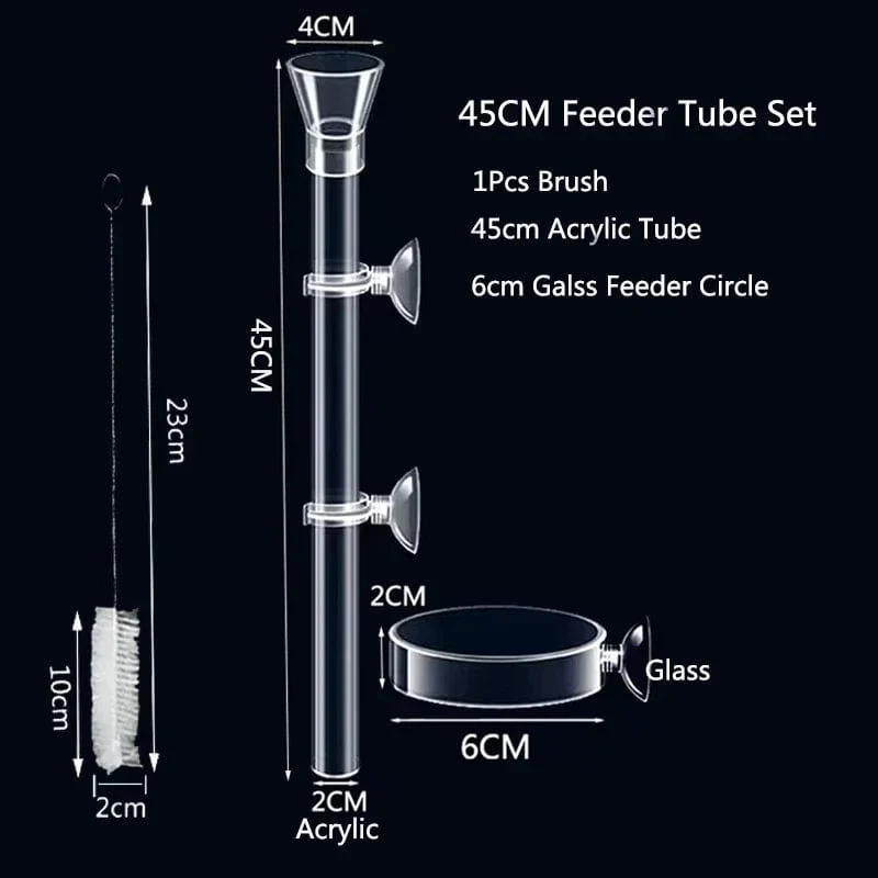 Acryl Aquarium Feeder Tube Dish Transparent Aquarium Garnelen Schnecke Garnelen Lebensmittel Feeder Bowl Aquarium Fütterung Zubehör