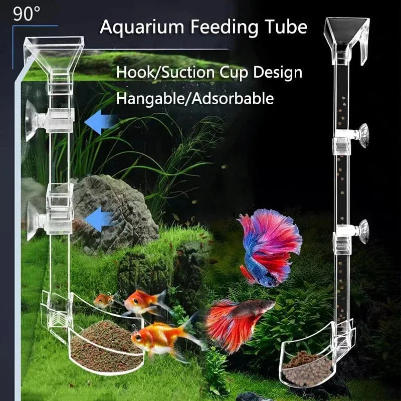 Hochtransparentes Acryl-Aquarium-Futterrohr, transparentes Aquarium, Garnelen, Schnecken, Garnelen, Futternapf, Zubehör