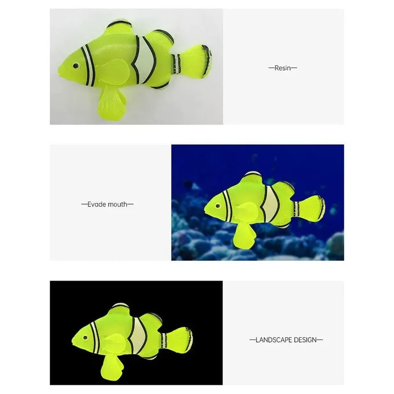 Leuchtende künstliche Simulation Goldfisch Silikon schwimmende gefälschte Fische für Aquarium Aquarium Dekoration Fischglas Ornamente Dekor