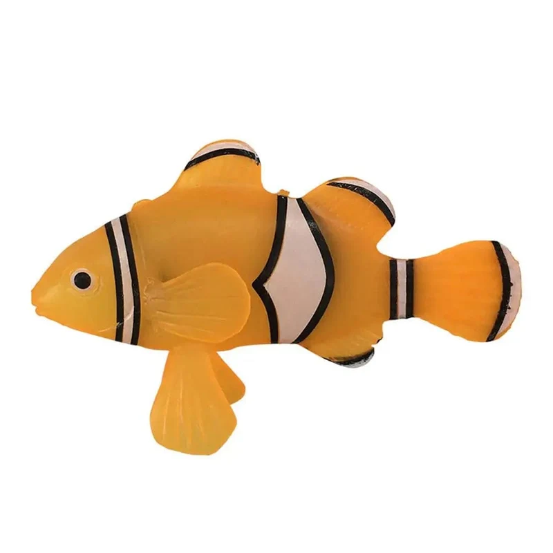Leuchtende künstliche Simulation Goldfisch Silikon schwimmende gefälschte Fische für Aquarium Aquarium Dekoration Fischglas Ornamente Dekor