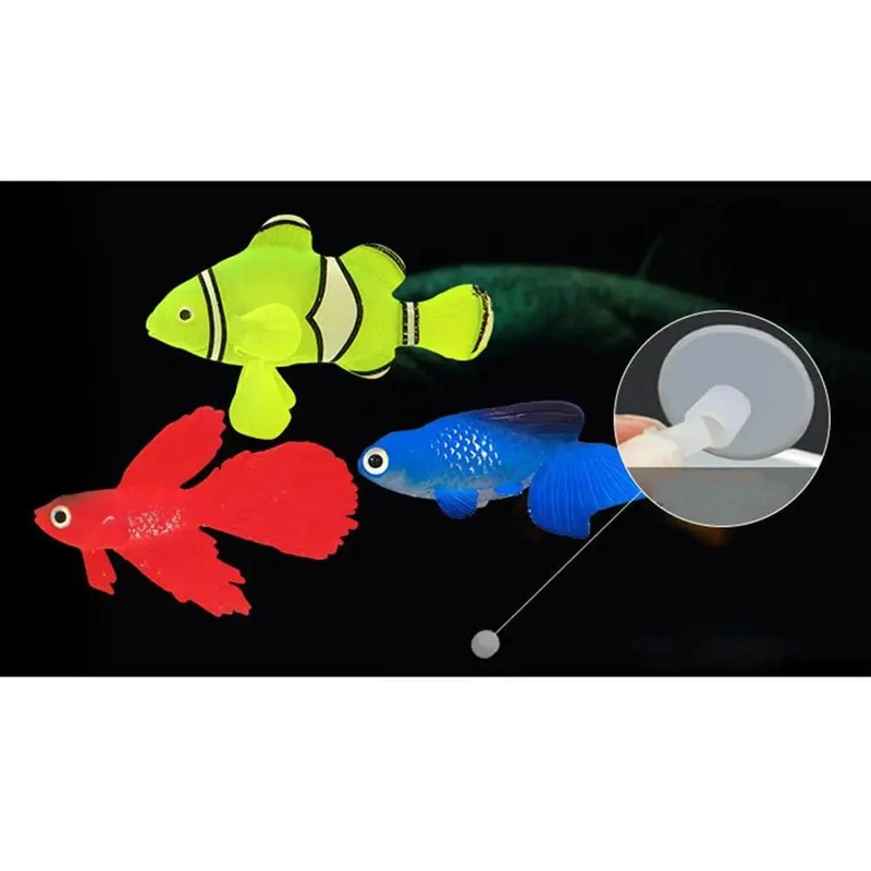 Leuchtende künstliche Simulation Goldfisch Silikon schwimmende gefälschte Fische für Aquarium Aquarium Dekoration Fischglas Ornamente Dekor