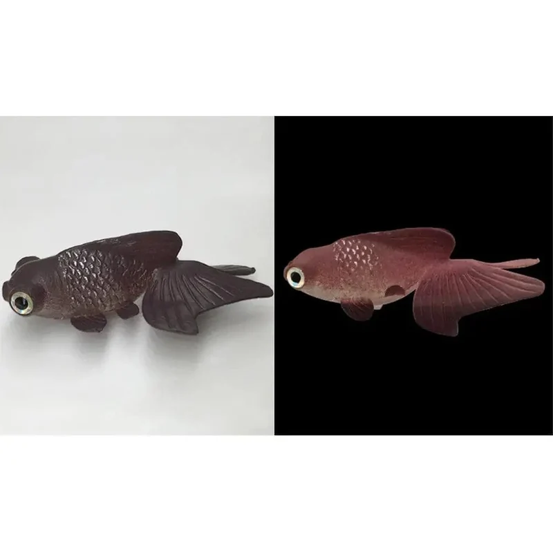Leuchtende künstliche Simulation Goldfisch Silikon schwimmende gefälschte Fische für Aquarium Aquarium Dekoration Fischglas Ornamente Dekor