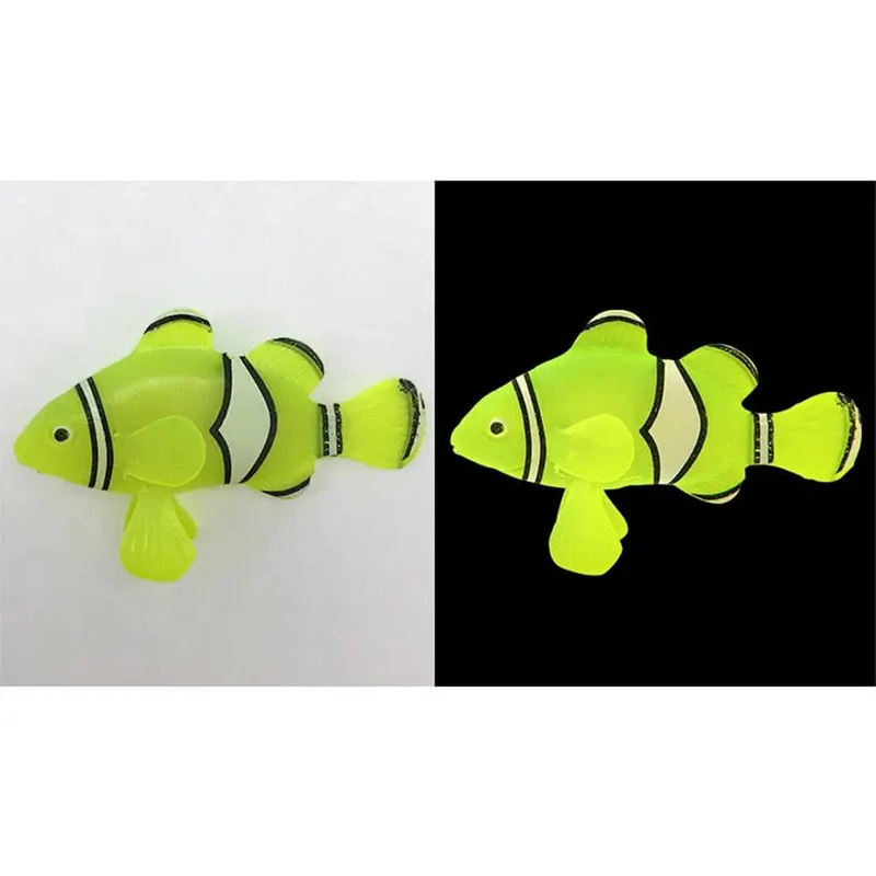 Leuchtende künstliche Simulation Goldfisch Silikon schwimmende gefälschte Fische für Aquarium Aquarium Dekoration Fischglas Ornamente Dekor