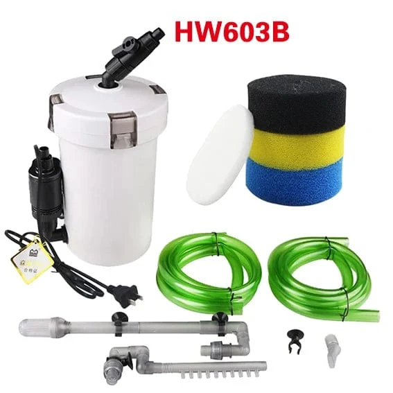 SUNSUN Aquarienfilter ultra-leiser Außenfiltereimer für Aquarien 110V-220V / 6W / HW-602 / HW-603 / HW-602B / HW-603B